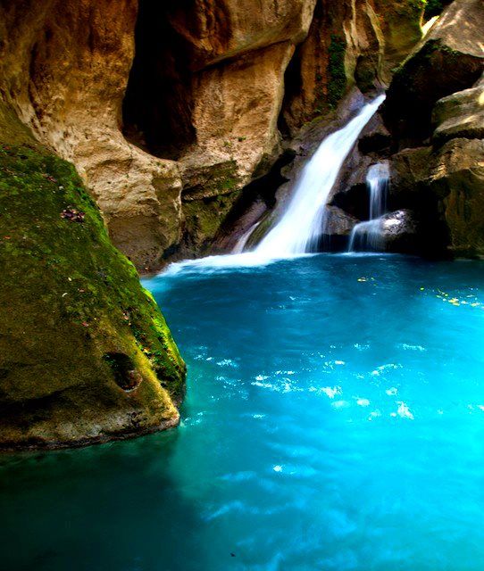 Bassin Bleu waterfall